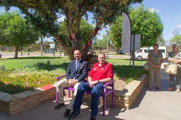 Purple Bench Launch - Shire President Mark McKenzie and