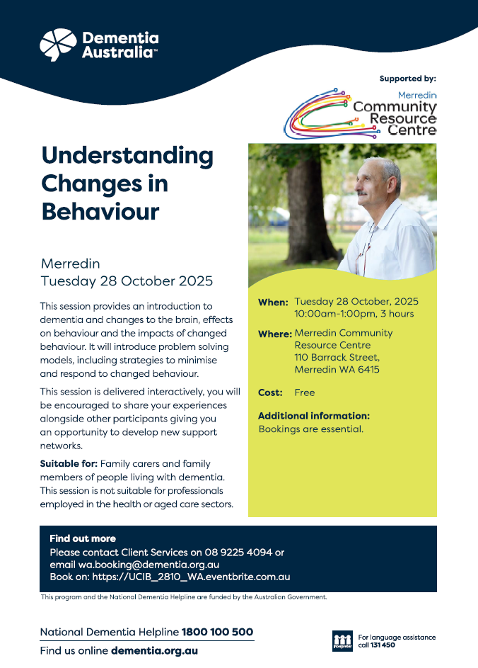 Dementia Understanding Changes in Behaviour Session