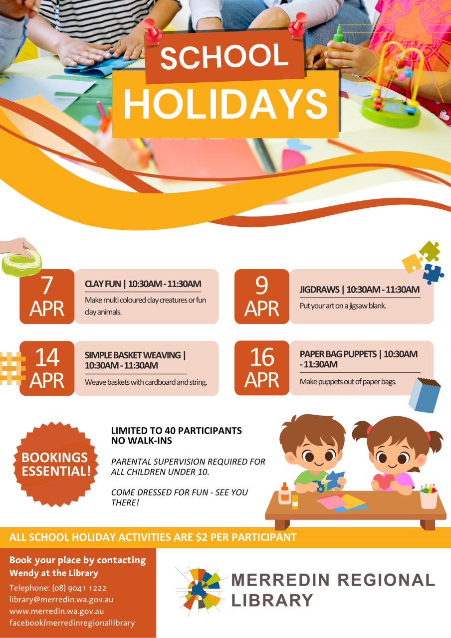 School Holiday Activities at the Library