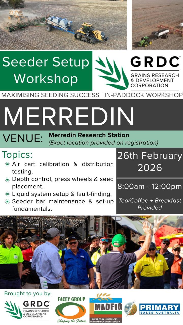 GRDC Seeder (Canola) Setup