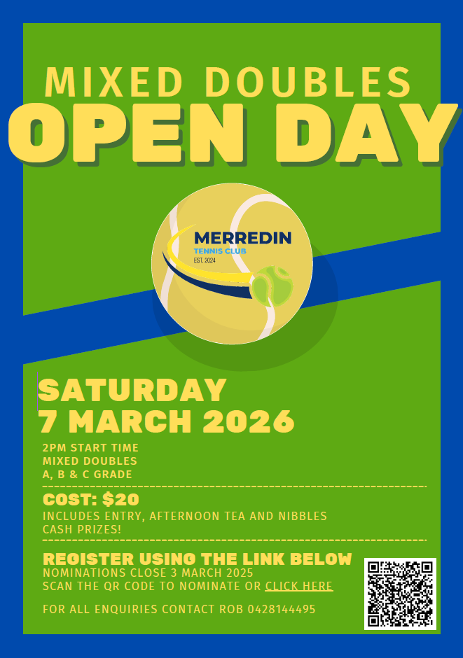 Mixed Doubles Tennis Open Day