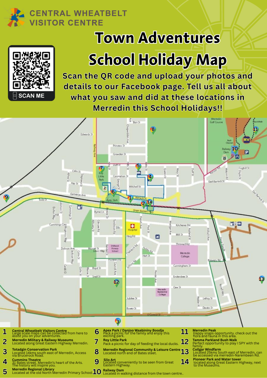 Town Adventures School Holiday Map