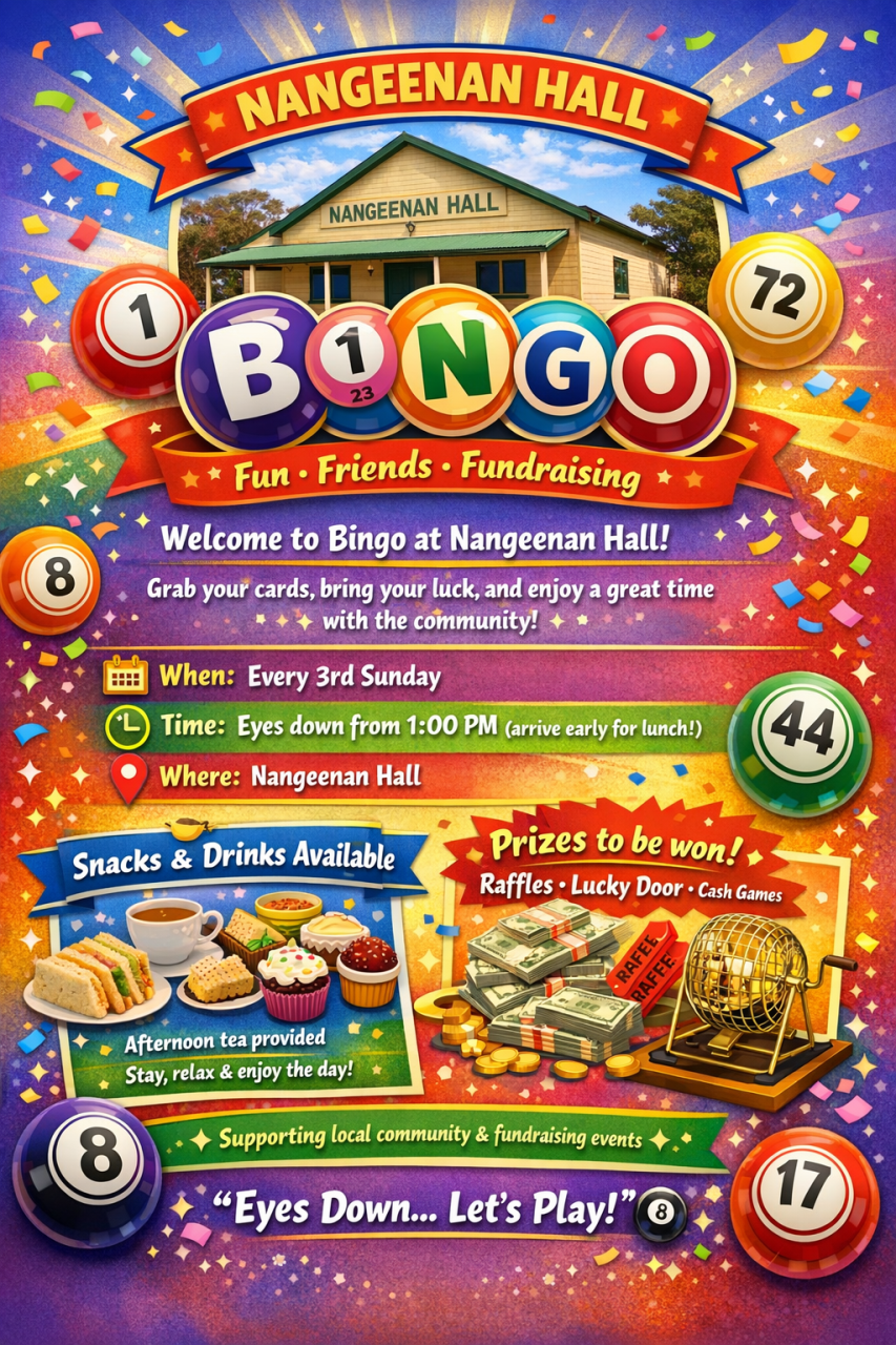 Bingo at Nangeenan Hall